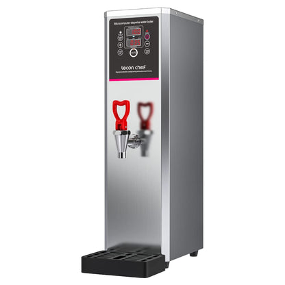 Water Boiler Eletric Commercial Hot Water Dispenser Countertop with Filter Black Automatic 15L 1500W Fast Heating for Restaurant, Home, Office