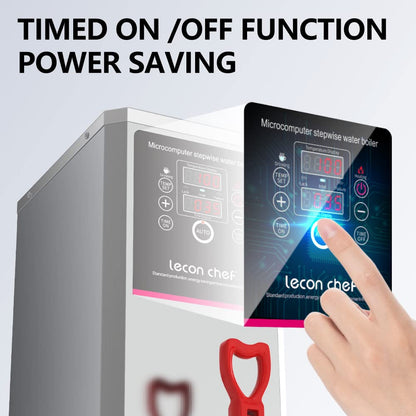 Water Boiler Eletric Commercial Hot Water Dispenser Countertop with Filter Black Automatic 15L 1500W Fast Heating for Restaurant, Home, Office